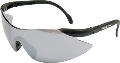 Schutzbrille grau mit verspiegelten Gläsern, verstellbar, Typ 91380