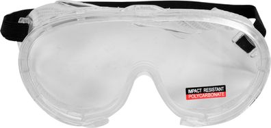 Schutzbrille mit klaren Gläsern und Belüftung
