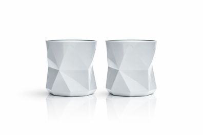 Nordés Atlantic Galician Gin Tumbler Set 2 Stück - Relief Cube Design Becher