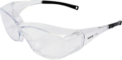 Schutzbrille klar – Überbrille mit UV-Schutz und verstellbaren Bügeln