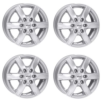 4 Alutec Felgen Titan 8.0Jx18 ET53 6x139 SIL für FORD Ranger
