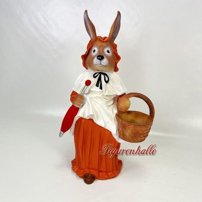 Häsin Korb als Oster Dekofigur Österliche Außendekoration Eier Hase Figur Statue