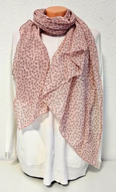 Blogger Italy Schal Tuch Halstuch mit Seide asymetrisch Blütenprint Rosa