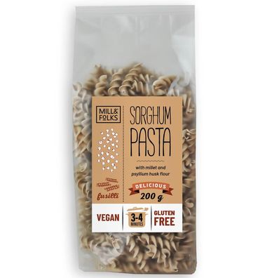 Mill & Folks Sorghum Fusilli 200g / glutenfrei / vegan / ohne Zuckerzusatz