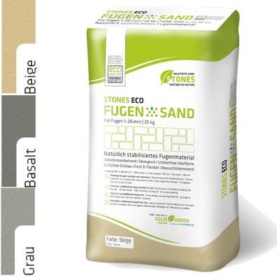 Stones Eco Fugensand 1-20mm Beige 25kg