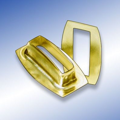 Rechteck-Schlitzösen 27 x 8 mm breite Ausführung Messing