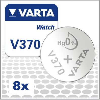 8x Varta V370 / SR69 Watch Uhrenbatterien Fachhandelsware V 370 SR920W