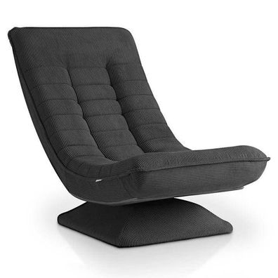 Relaxsessel Loungesessel Sessel gepolstert Lesesessel Cord Grau B-WARE