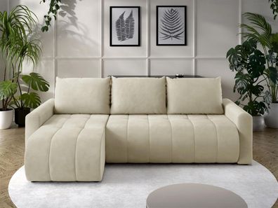 Ecksofa Sprint Universal Wohnzimmer Eckcouch mit Bettkasten und Schlaffunktion M24