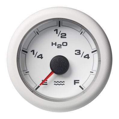 VDO-OceanLink Frischwasserfüllstand-Anzeige Ø52mm Empty-Full 12-24V schwarz oder weiß