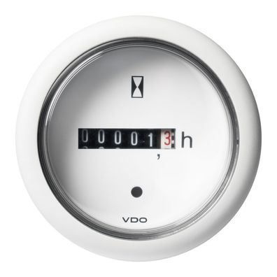 VDO-ViewLine Betriebsstundenzähler Ø52mm 9-30V schwarz oder weiß
