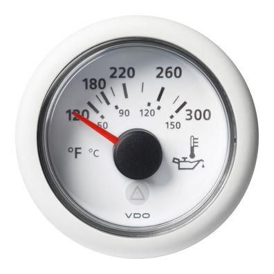 VDO-ViewLine Motoröl-Temperaturanzeiger Ø52mm 50°C-150°C/120°F-300°F 8-32V 322,8 – 18