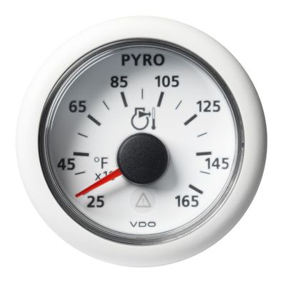 VDO-ViewLine Pyrometer Ø52mm 100°C-900°C/250°F-1650°F 8-32V schwarz oder weiß