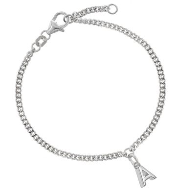 trendor Schmuck Mädchen-Armband mit Buchstabe A 925 Silber Rhodiniert 21590-A