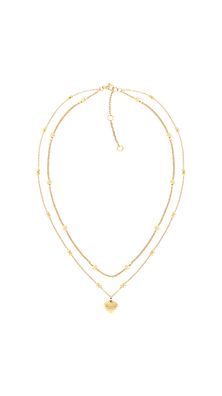 Tommy Hilfiger Kette Herzanhänger doppelreihig 2781010 Edelstahl Ionen plattiert gold