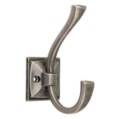 Garderobenhaken Singo Kleiderhaken Silber antik Wandhaken Altsilber Vintage