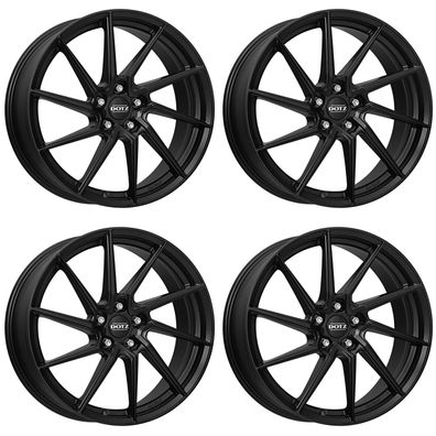 4 Felgen Dotz Spa black 7.5Jx17 5x112 für Volkswagen Arteon Beetle CC Caddy Eos Golf