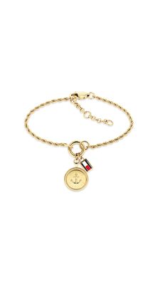 Tommy Hilfiger Armband Damen Münzanhänger 2781030 Edelstahl, Ionen plattiert gold