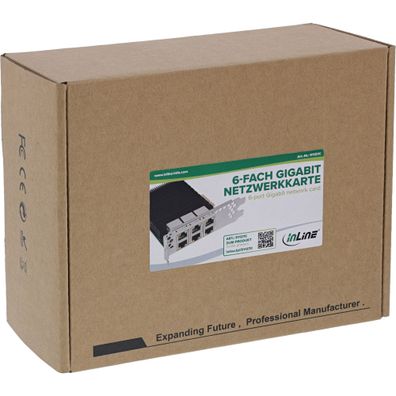 InLine 6-fach Gigabit Netzwerkkarte - 6x RJ45 1 Gb/s - PCIe x4