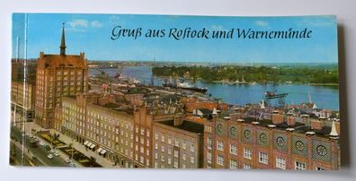 5 AK Gruß aus Rostock und Warnemünde DDR Ansichtskarte Mappe