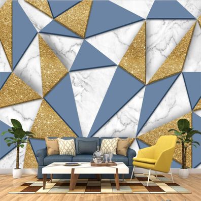 3D Wandrelief Dreieck Marmor Minimalistisch Modern Vlies Fototapete 4807