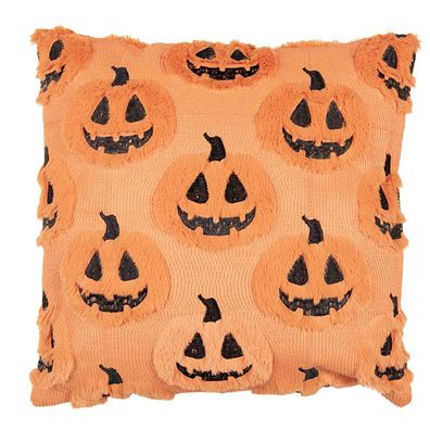 Clayre & Eef Dekokissen 45x45 cm Orange Synthetisch (Gr. 45x45x4 cm)