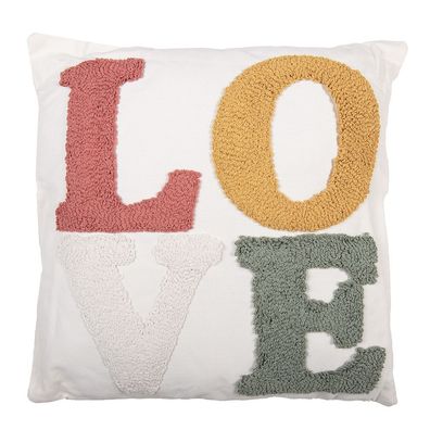 Clayre & Eef Dekokissen 45x45 cm Weiß Synthetisch (Gr. 45x45x4 cm)