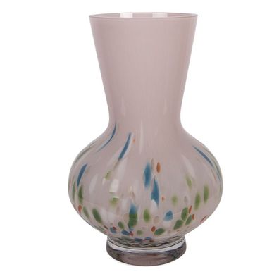 Clayre & Eef Vase Ø 10x23 cm Rosa Glas (Gr. Ø 10x23 cm)
