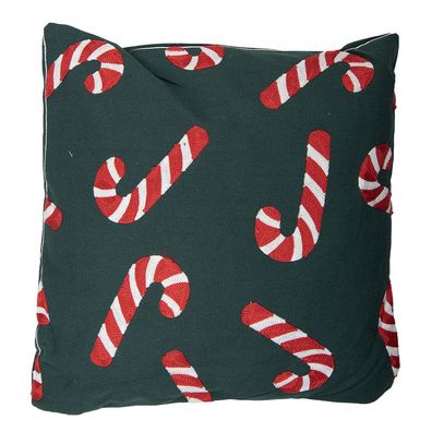 Clayre & Eef Dekokissen 45x45 cm Grün Synthetisch (Gr. 45x45x4 cm)