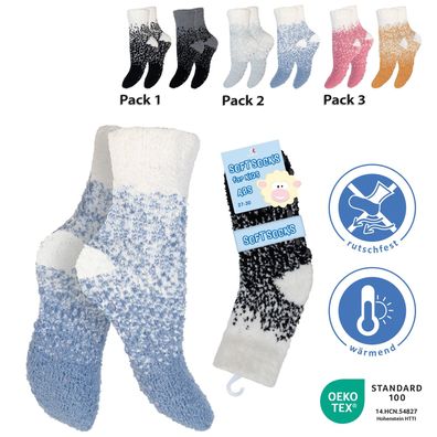 2 paar Kinder Socken ABS Kuschelsocken Bettsocken Haussocken Plüschsocken Socken