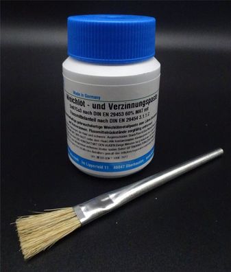 100g Felder Weichlöt- und Verzinnungspaste Sn97Cu3 60% Metallanteil incl. Pinsel