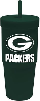 NFL Green Bay Packers Trinkbecher Tumbler Strohhalm 940ml Silikon 10943156436