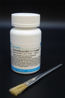 70g Weichlötflussmittel Cu-RoPlus + Pinsel Lötpaste Kupfer Fittingslötpaste