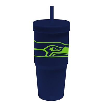 NFL Seattle Seahawks Trinkbecher Tumbler Strohhalm 940ml Silikon 10943156504