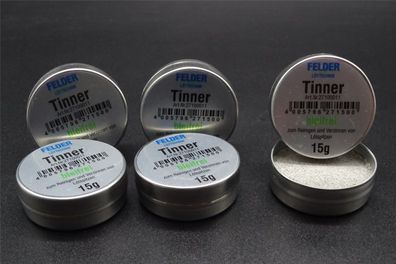 5x 15g Tinner Felder Lötspitzenreiniger + Verzinner Lötkolben bleifrei Löten