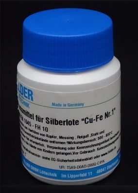 0,1Kg Flussmittel für Silberlote Felder CuFe Nr.1 Stahl Edelstahl Kupfer Messing