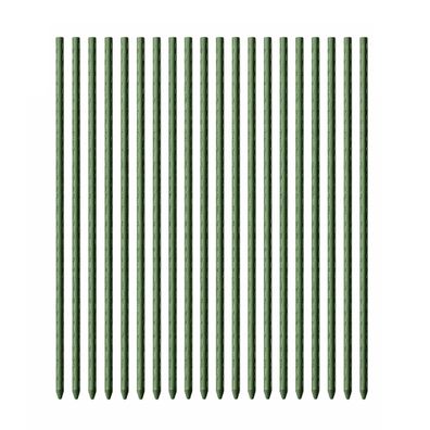Toboli 20x Pflanzstäbe grün 120cm Ø11mm Rankstab Metall Kunststoff Tomatenstange