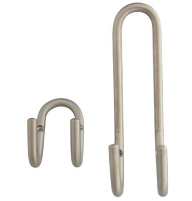 Kleiderhaken Garderobenhaken Edelstahl massiv Wandhaken Doppelhaken