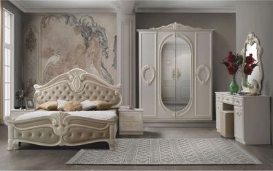 Barock Schlafzimmer Noana in Beige 7-Teilig