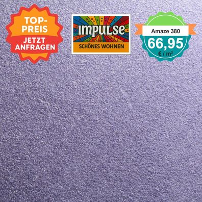 JAB Teppichboden Amaze 380 - Velours 5 m breit - m² nur € 66,95 €