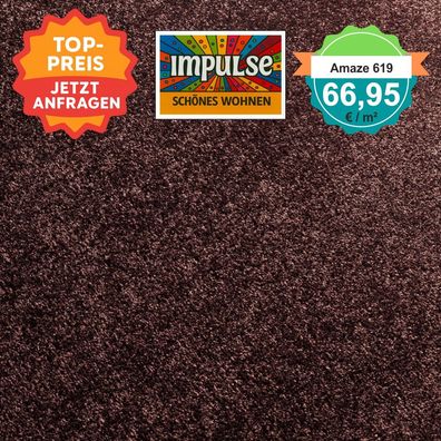 JAB Teppichboden Amaze 619 - Velours 5 m breit - m² nur € 66,95 €