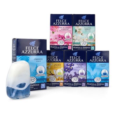 Paglieri Felce Azzurra Aria Casa Set Elektrischer Raumerfrischer & 5 Refill