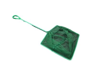 Aquarienkescher Fischfangnetz in Grün 25x20 cm / Stiel: 38 cm