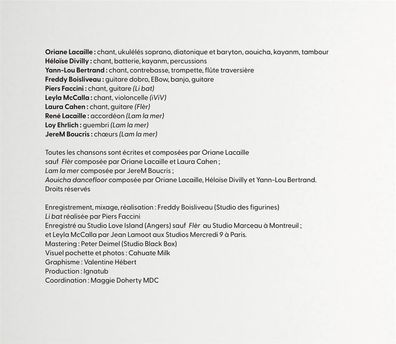 Oriane Lacaille: Oriane Lacaille: Iviv - - (CD / I)