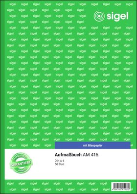 Sigel Aufmaßbuch A4 50Bl AM415