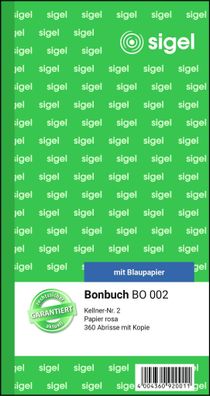 Sigel Bonbuch 10,5x20 360Abr rosa BO002
