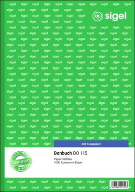 Sigel Bonbuch A4 1000Abr hellblau BO115