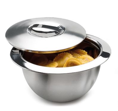 WEIS 1 L Edelstahl Thermoschüssel mit Deckel Ø 20 cm Küchenschüssel 24020