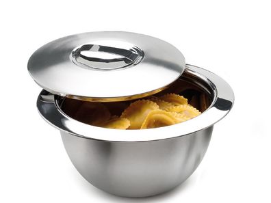 WEIS 5 L Edelstahl Thermoschüssel Ø 33 cm mit Deckel Themro-Küchenschüssel