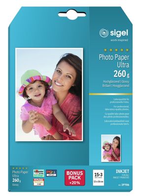 Sigel Inkjet Ultra Fotopapier 260g 18Bl IP706